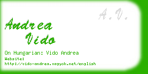 andrea vido business card